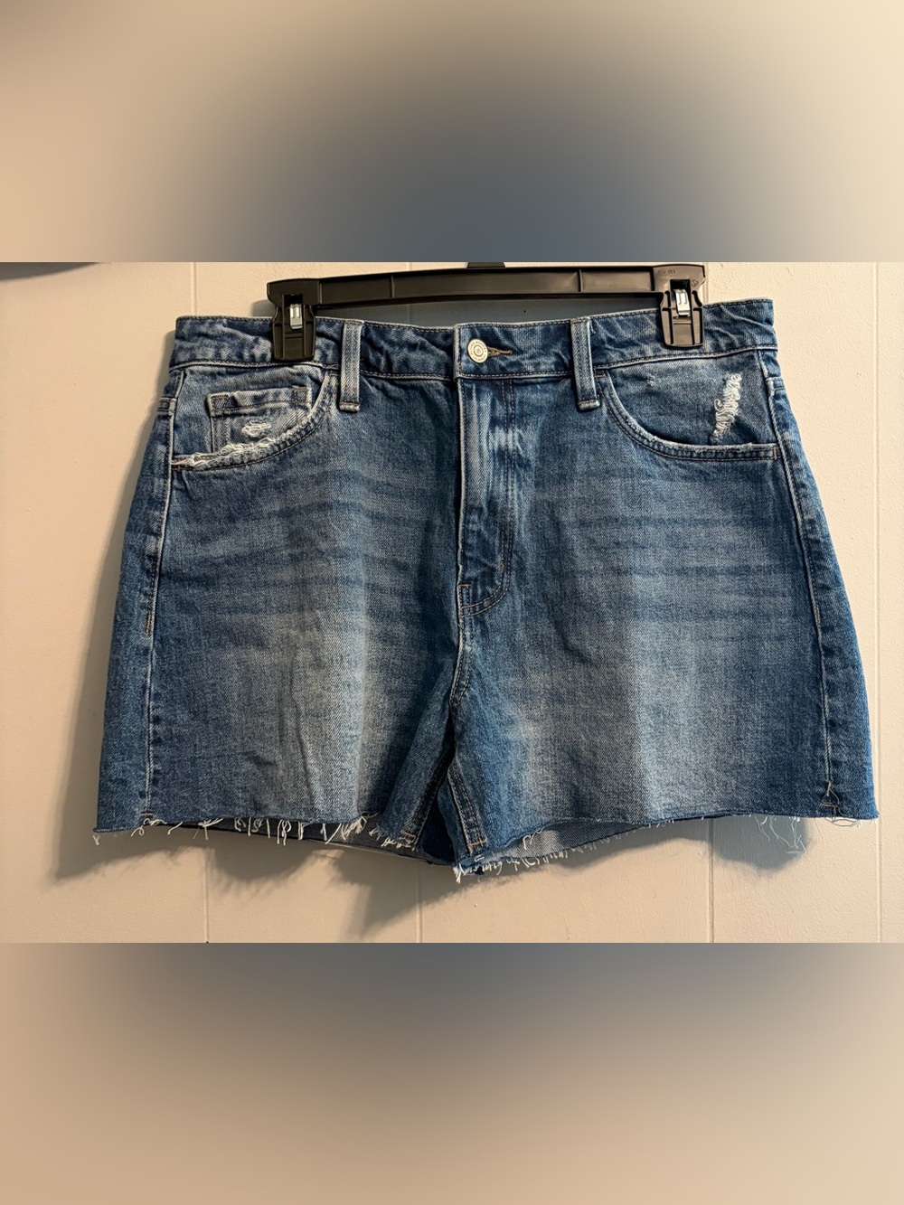 Flying Monkey Women’s Distressed Blue Denim Cutoff Shorts